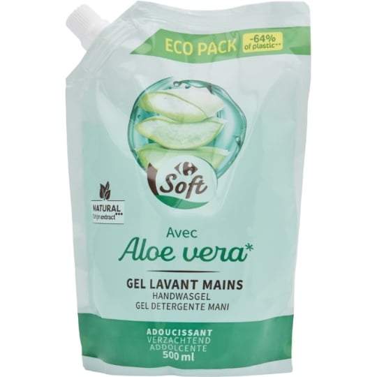 Savon Liquide Recharge Mains Aloe Vera CARREFOUR SOFT