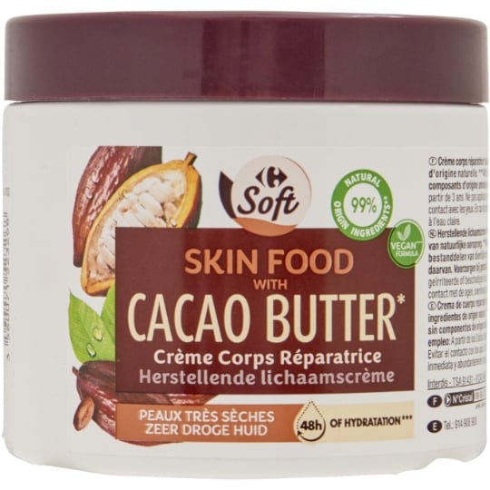 Crème Réparatrice Cacao Tous Types de Peaux CARREFOUR SOFT