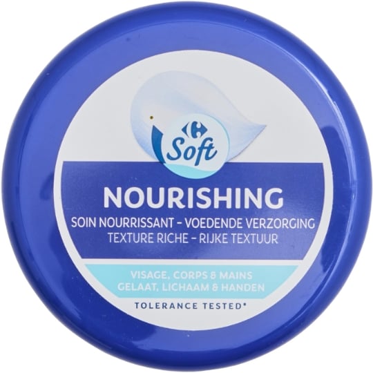 Crème Visage Corps Mains Hydratante et Nourrissante CARREFOUR SOFT