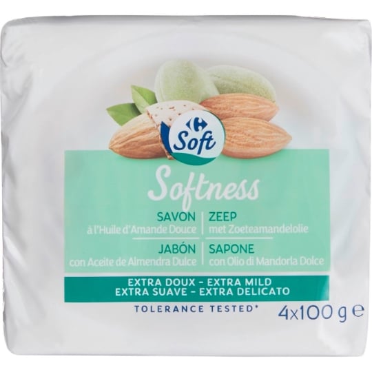 Savon Solide Extra Doux Huile D'amande Douce CARREFOUR SOFT