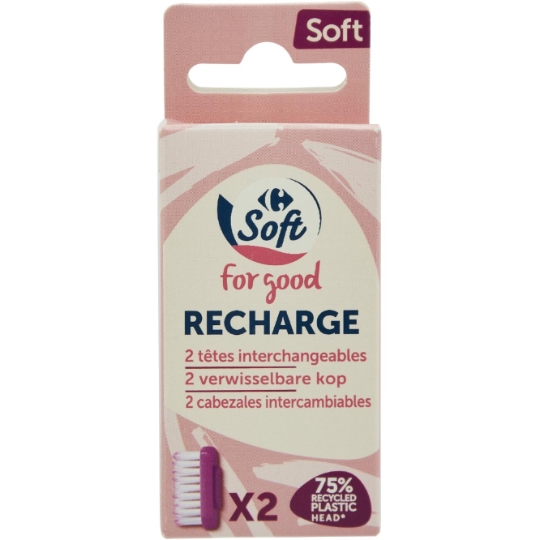 Recharge Tête de Brosses à Dents CARREFOUR SOFT