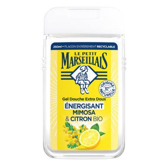 Gel douche Extra Doux Energisant Mimosa et Citron Bio LE PETIT MARSEILLAIS