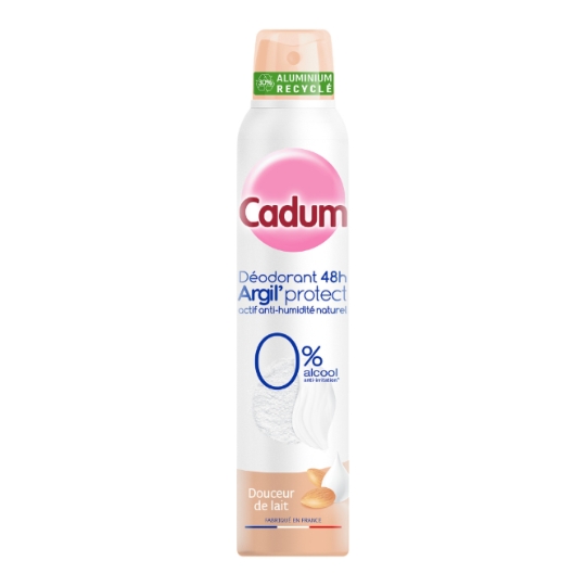 Déodorant spray 0% Alcool 48H Argil protect CADUM