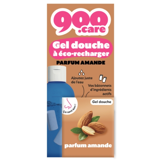 Gel Douche à Eco-Recharger à l'Amande 900.CARE