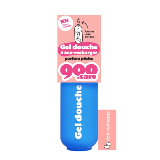 Gel Douche à Eco-Recharger Parfum Pêche 900.CARE