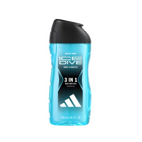 Gel douche 3 en 1 Homme Corps Cheveux Visage Ice Dive ADIDAS