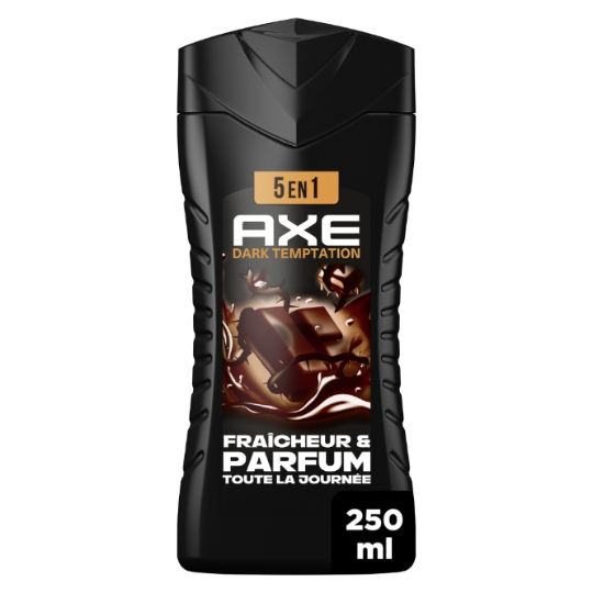 Gel douche Homme Corps Cheveux Fraîcheur Parfum Chocolat Tonka Dark Temptation AXE