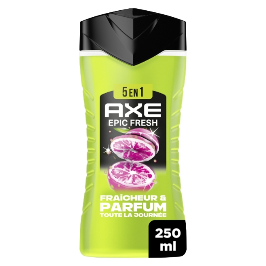 Gel douche Homme Corps Fraîcheur et Parfum 24h Epic Fresh 5-en-1 Agrumes AXE