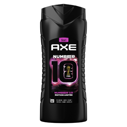 Gel Douche Homme 5en1 Corps Visage Cheveux Aisselles Barbe Number 10 AXE