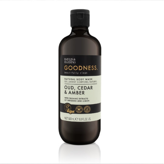Gel Lavant Corporel Naturel Goodness Oud, Cedar & Amber BAYLIS & HARDING