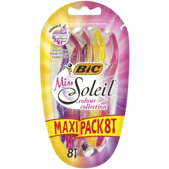 Rasoirs Jetables Miss Soleil Couleur Collection Femme 3 Lames BIC