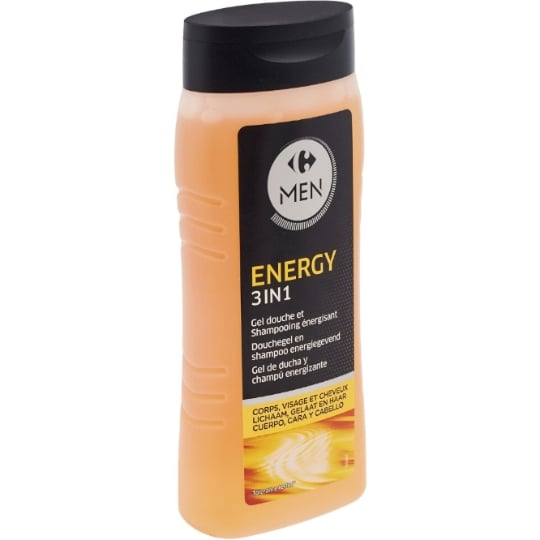 Gel douche et shampooing énergisant 4 en 1 aux notes d'agrumes CARREFOUR MEN
