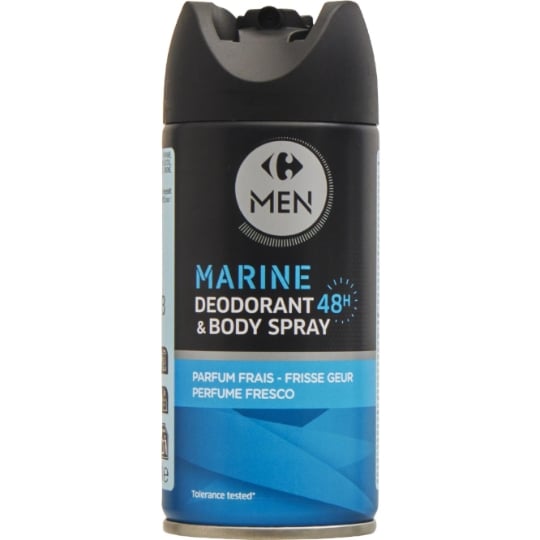 Déodorant spray tolérance testée sous contrôle dermatologique CARREFOUR MEN