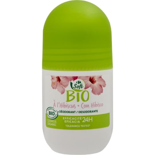 Déodorant bille Bio à l'hibiscus CARREFOUR SOFT BIO