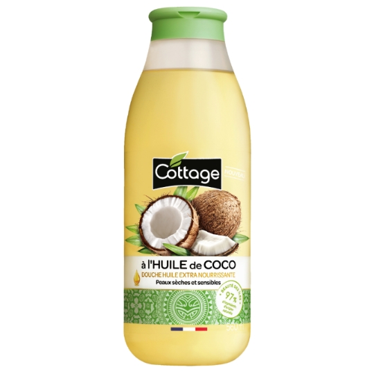 Gel douche Extra Nourrissant Huile de Coco COTTAGE