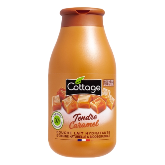 Crème douche Hydratant Lait et Parfum Caramel COTTAGE