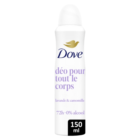 Déodorant Spray Tout le Corps Peaux Sensibles Lavande et Camomille DOVE