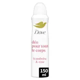 Déodorant Spray Tout le Corps Framboise et Rose Protection 72h DOVE