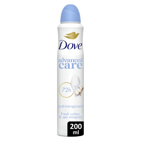 Déodorant Spray Femme Apaise et Aide à Réparer Anti-transpirant 72h Coton Advanced Care DOVE