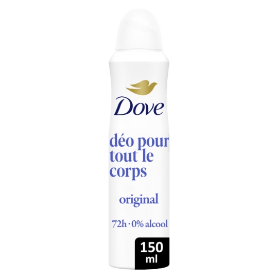 Déodorant Spray Femme pour Tout le Corps Anti-odeurs et Soin Original DOVE