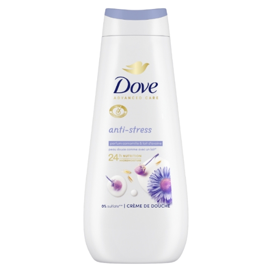 Crème de Douche Anti-Stress Camomille & Lait d'Avoine 24h Nutrition Peau Douce Advanced Care DOVE