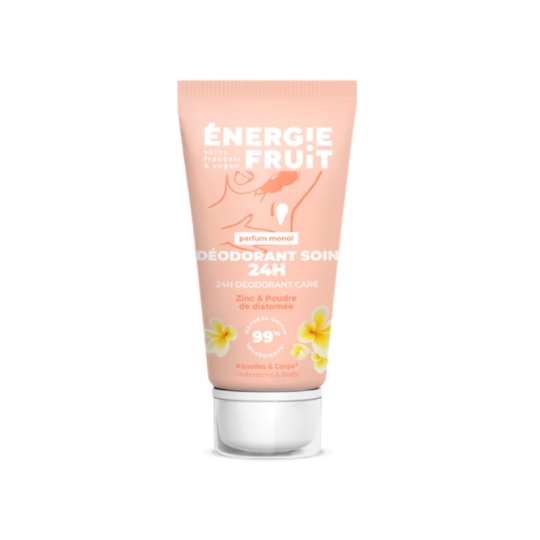 Déodorant Soin 24H Parfum Monoï au Zinc & Poudre de Diatomée Aisselles et Corps ENERGIE FRUIT