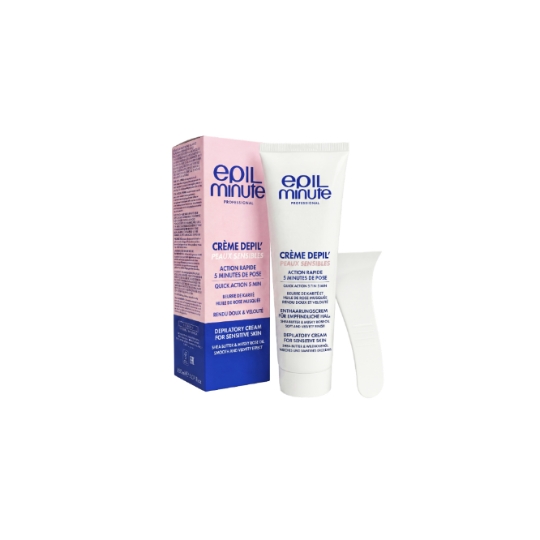 Crème Dépilatoire Peaux Sensibles Action rapide au Beurre de Karité et Huile de Rose Musquée EPIL MINUTE