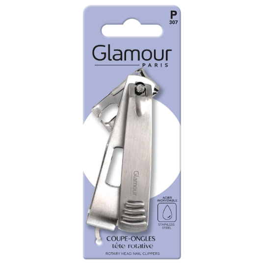 Coupe-ongles Inox Tête Rotative GLAMOUR PARIS