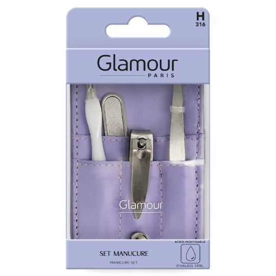 Set Manucure Manucure Acier Inoxydable Violet GLAMOUR PARIS