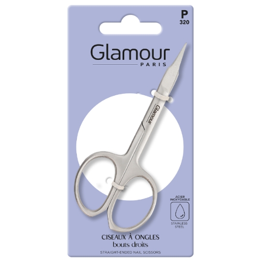 Ciseaux à ongles Acier Inoxydable Bouts Droites GLAMOUR PARIS