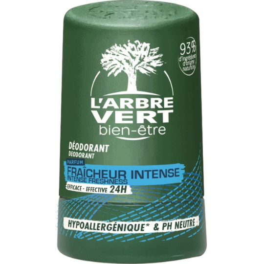 Déodorant bille homme Hypoallergénique Bien-être Provitamine B5 L'ARBRE VERT