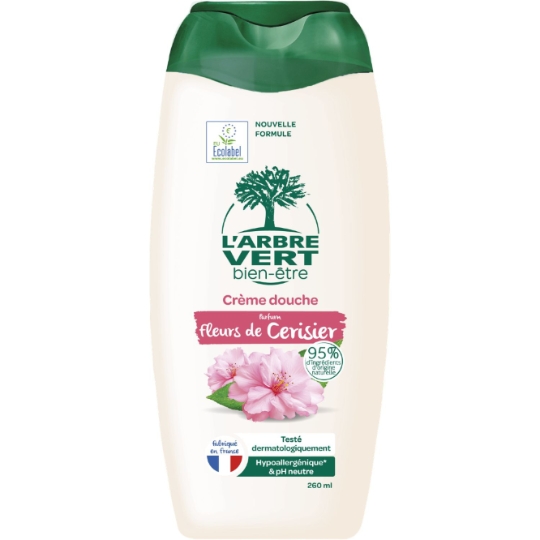 Crème Douche Parfum Fleurs de Cerisier L'ARBRE VERT BIEN - ETRE