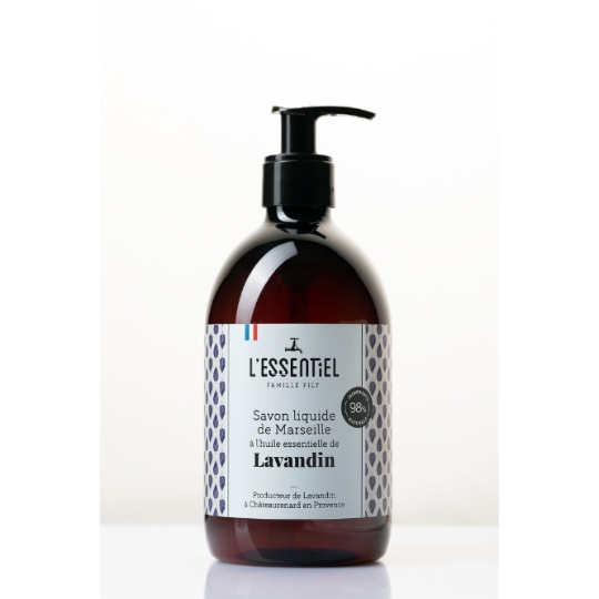 Savon Liquide de Marseille à l'Huile Essentielle de Lavandin L'ESSENTIEL FAMILLE FILY