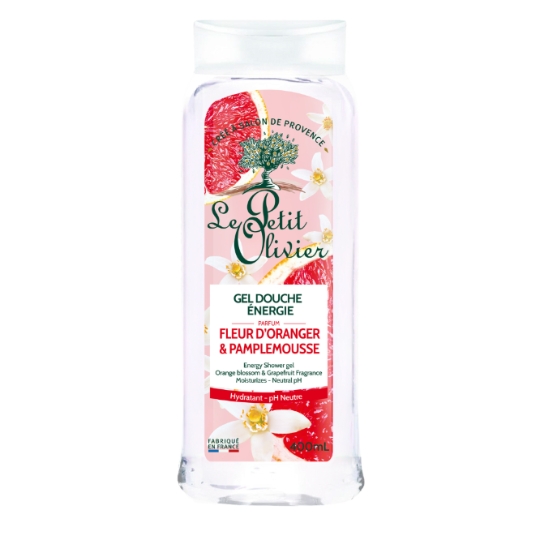 Gel Douche Energie Hydratant Ph Neutre Fleur d'Oranger & Pamplemousse LE PETIT OLIVIER