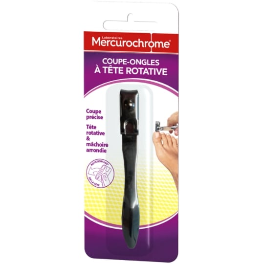 Coupe-ongles Tête Rotative 360° MERCUROCHROME