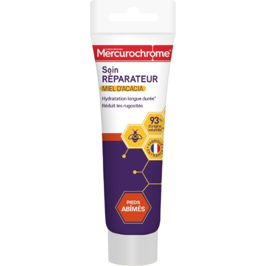 Soin Réparateur Hydratant pour Pieds Abîmés au Miel d'Acacia MERCUROCHROME