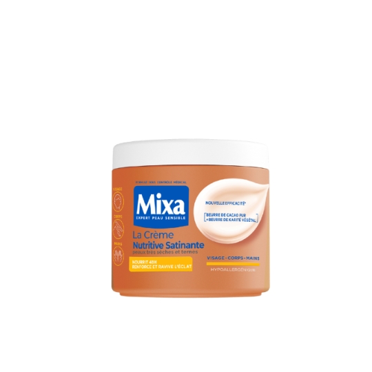 La Crème Nutrtive Satinante pour Peaux très Sèches et Ternes Visage - Corps - Mains MIXA