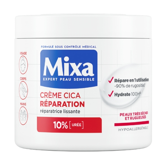 Crème Cica Réparation Lissante pour Peaux Très Sèches et Fragilisées MIXA