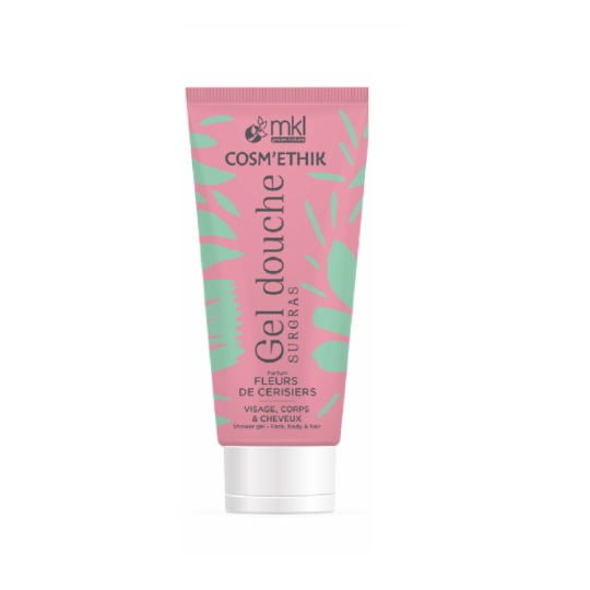 Gel douche Surgras Visage Corps et Cheveux Parfum Fleurs de Cerisiers MKL GREEN NATURE