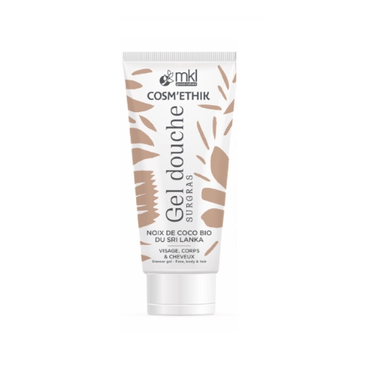 Gel Douche Surgras à la Noix de Coco Bio du Sri Lanka pour Visage, Corps et Cheveux Cosm'Ethik MKL GREEN NATURE