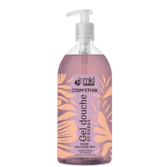 Gel douche Surgras Visage Corps Cheveux Mûre Sauvage Bio Cosm'ethik MKL GREEN NATURE