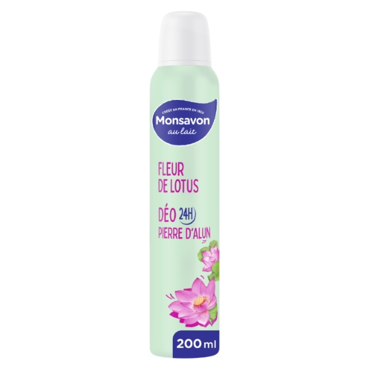 Déodorant spray Anti-transpirant Fleur de lotus MONSAVON