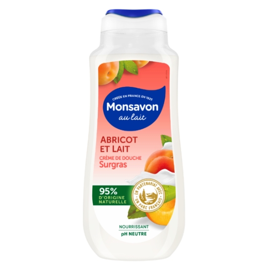 Crème de Douche Surgras Abricot & Lait MONSAVON