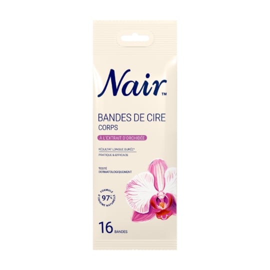 Bandes de cire Froide Corps Jambes Peau Sensible Extrait d'Orchidée NAIR