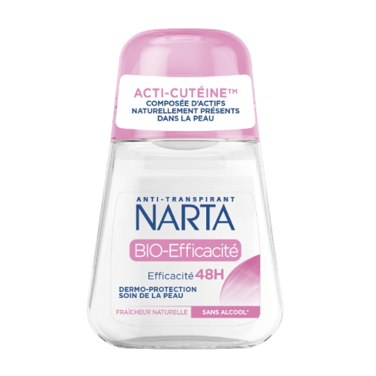 Déodorant bille Anti-transpirant Bio-Efficacité Acti-Cutéine Fraicheur Naturelle NARTA