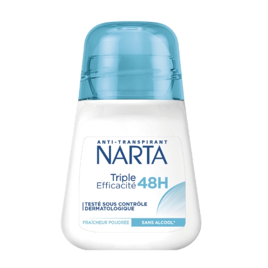 Déodorant bille Anti-transpirant Triple efficacité 48h Fraîcheur Poudrée NARTA