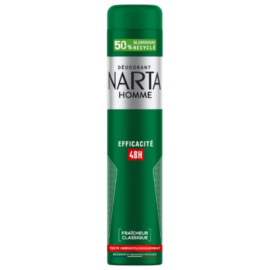 Déodorant spray homme Fraîcheur Classique 48h NARTA HOMME
