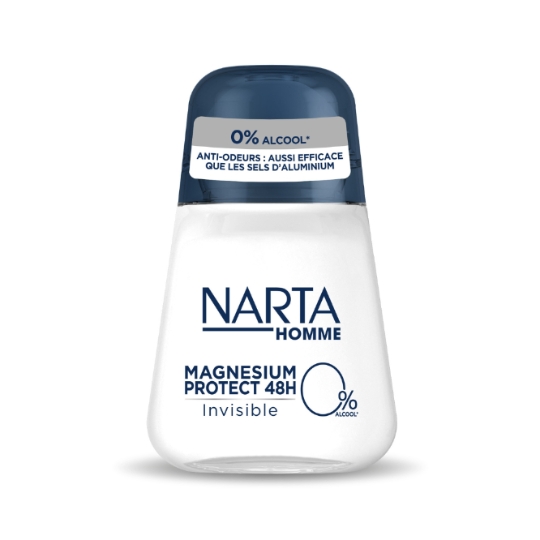 Déodorant bille homme Anti-odeurs Magnesium Protect Invisible NARTA HOMME
