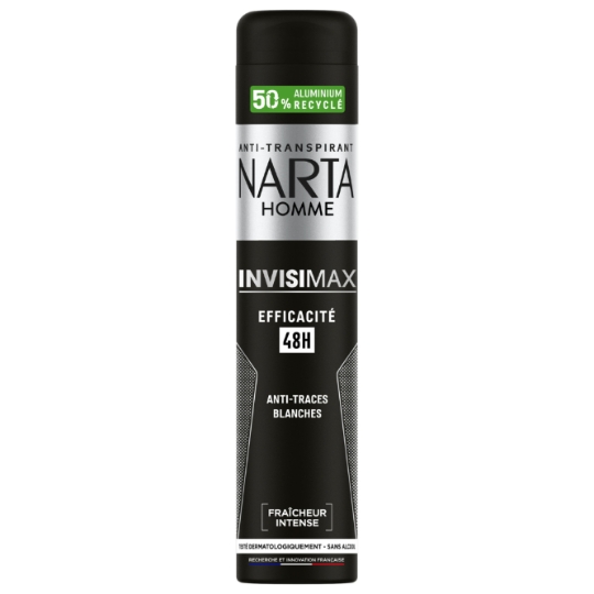 Déodorant spray homme Anti-traces Invisimax Fraîcheur intense NARTA HOMME