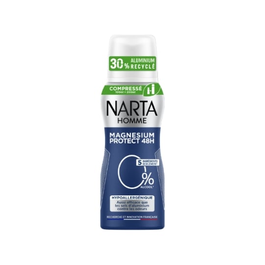 Déodorant spray compressé homme Magnesium Protect NARTA HOMME